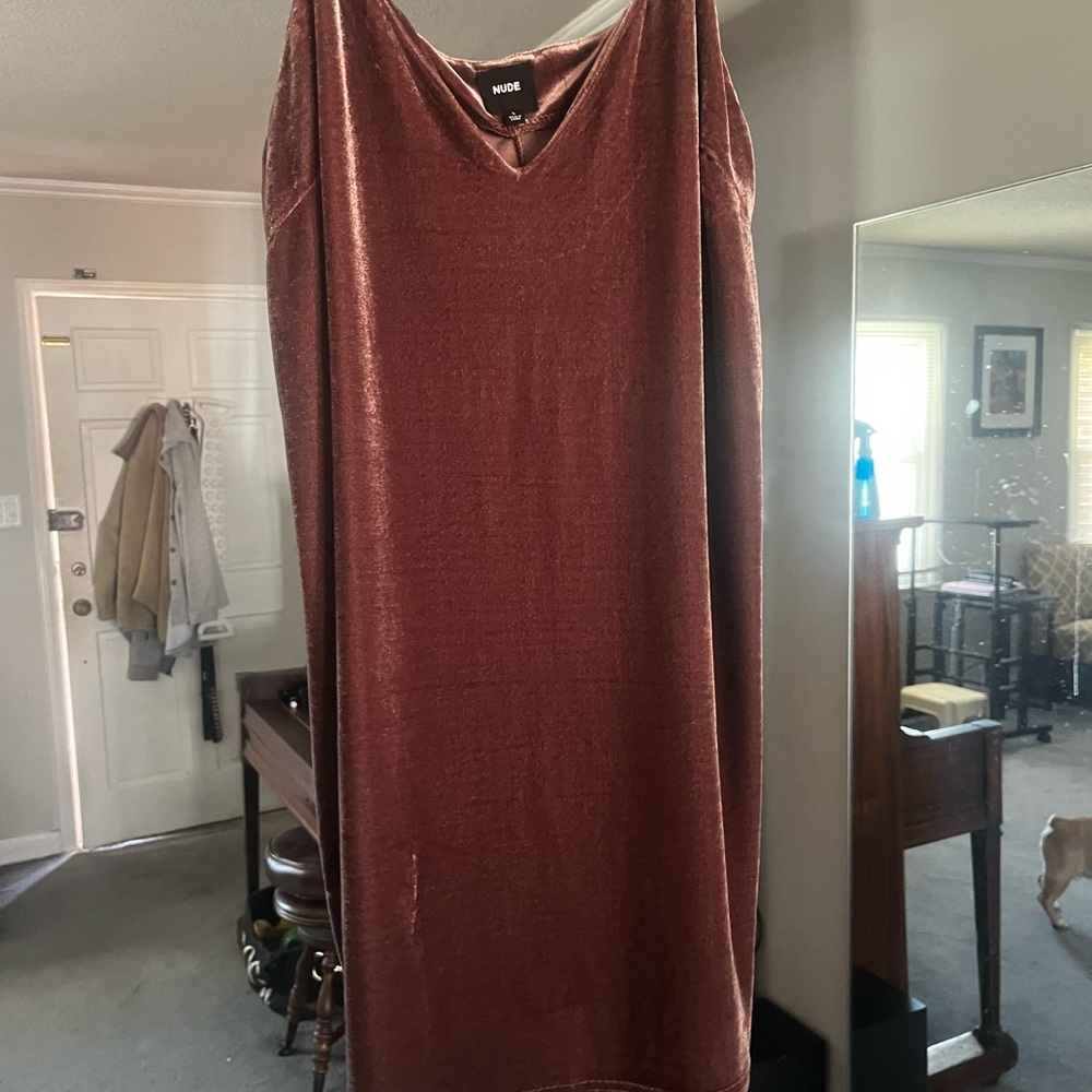 Madewell Velvet Brown Dress